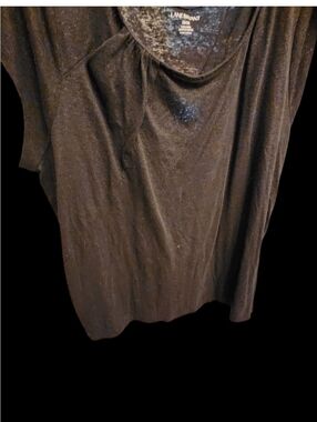 Lane Bryant Black Short Sleeve Draped Neck Top♡ Like New